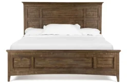 Mor Furniture Beds|Bay Creek Panel Bed In Light Gray, Queen