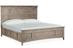Mor Furniture Beds|Bay Creek Panel Bed In Light Gray, Queen