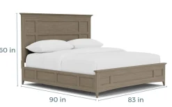 Mor Furniture Beds|Bay Creek Panel Bed In Light Gray, Queen