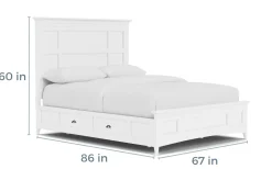 Mor Furniture Beds|Bay Creek Panel Bed In Light Gray, Queen