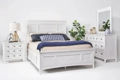 Mor Furniture Beds|Bay Creek Panel Bed In Light Gray, Queen