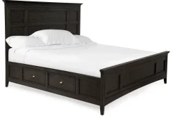 Mor Furniture Beds|Bay Creek Panel Bed In Light Gray, Queen