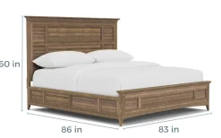 Mor Furniture Beds|Bay Creek Panel Bed In Light Gray, Queen