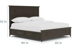 Mor Furniture Beds|Bay Creek Panel Bed In Light Gray, Queen
