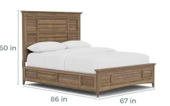 Mor Furniture Beds|Bay Creek Panel Bed In Light Gray, Queen