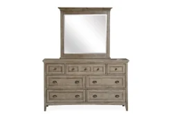 Mor Furniture Bedroom Sets|Bay Creek Panel Bed W/ Storage, Dresser, Mirror & Nightstand In Nutmeg, Queen Toasted Nutmeg