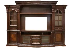 Mor Furniture Tv Stands|Entertainment Centers|Bella 4 Piece Entertainment Center In Brown
