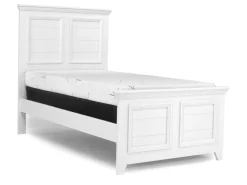 Mor Furniture Bedroom Sets|Bella Panel Bed, Dresser, Mirror & Nightstand In White, Twin