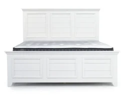 Mor Furniture Bedroom Sets|Bella Panel Bed, Dresser, Mirror & Nightstand In White, Twin