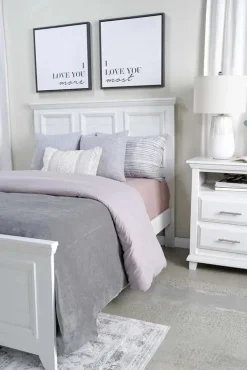 Mor Furniture Beds|Bella Panel Bed In White, Twin