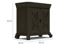Mor Furniture Nightstands|Bellamy 4 Drawer Nightstand In Charcoal