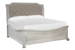 Mor Furniture Beds|Bellamy Sleigh Bed W/ Storage In White, Queen