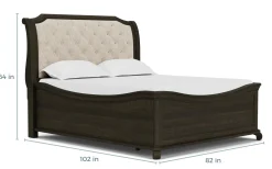 Mor Furniture Beds|Bellamy Sleigh Bed W/ Storage In White, Queen