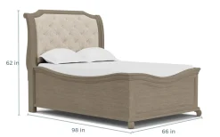 Mor Furniture Beds|Bellamy Sleigh Bed W/ Storage In White, Queen