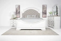 Mor Furniture Bedroom Mirrors|Bellevue Mirror In Antique White/ Walnut