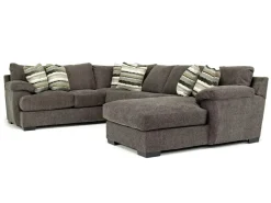 Mor Furniture Sectionals|Bermuda Tux Loveseat Chaise Sectional Ii In , Left Facing Victory Sterling