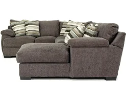Mor Furniture Sectionals|Bermuda Tux Loveseat Chaise Sectional Ii In , Left Facing Victory Sterling