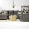 Mor Furniture Sectionals|Bermuda Tux Loveseat Chaise Sectional, Left Facing, Down - Custom Order