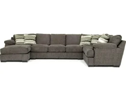 Mor Furniture Sectionals|Bermuda Tux Sofa Chaise Sectional In , Left Facing Victory Sterling