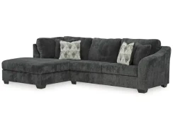 Mor Furniture Sofas|Biddeford Full Pullout Sofa Chaise In Shadow, Left Facing