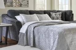 Mor Furniture Sofas|Biddeford Full Pullout Sofa Chaise In Shadow, Left Facing