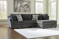 Mor Furniture Sofas|Biddeford Full Pullout Sofa Chaise In Shadow, Left Facing