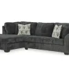 Mor Furniture Sofas|Biddeford Sofa Chaise In Shadow, Left Facing