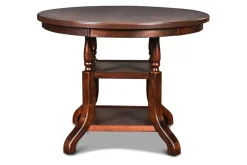 Mor Furniture Seating For 4|Round Dining Sets|Bixby Round Counter Height Dining Table & 4 Stools In Espresso