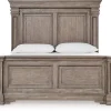 Mor Furniture Bedroom Sets|Blairhurst Panel Bed, Dresser, Mirror & Nightstand In Light Grayish Brown, Queen
