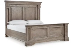 Mor Furniture Bedroom Sets|Blairhurst Panel Bed, Dresser, Mirror & Nightstand In Light Grayish Brown, Queen