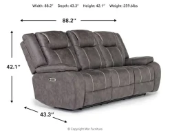 Mor Furniture Reclining Sofas|Sofas|Blake 2 Power Sofa In Reina Mink