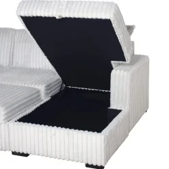 Mor Furniture Sectionals|Bliss Tux Loveseat Chaise Sectional In Mist Gray