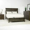 Mor Furniture Bedroom Sets|Blue Ridge Panel Bed, Dresser, Mirror & Nightstand In Rustic Gray, Queen