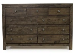 Mor Furniture Bedroom Sets|Blue Ridge Panel Bed, Dresser, Mirror & Nightstand In Rustic Gray, Queen