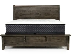 Mor Furniture Bedroom Sets|Blue Ridge Panel Bed, Dresser, Mirror & Nightstand In Rustic Gray, Queen