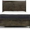 Mor Furniture Beds|Blue Ridge Panel Bed In Rustic Gray, Queen