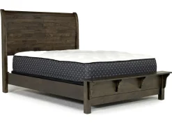 Mor Furniture Beds|Blue Ridge Panel Bed In Rustic Gray, Queen