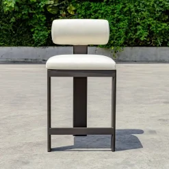 Mor Furniture Counter Height Stools|Barstools|Bolster Outdoor Counter Height Stool In White