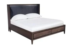 Mor Furniture Bedroom Sets|Boracay Panel Bed W/ Storage, Dresser, Mirror & Nightstand In Wild Oats Brown, Queen