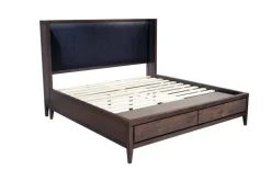 Mor Furniture Beds|Boracay Panel Bed W/ Storage In Wild Oats Brown, Queen