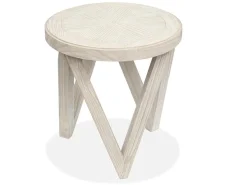 Mor Furniture Sofa & End Tables|Bostwick Round End Table In Coconut Cream