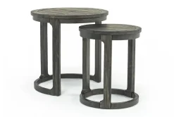 Mor Furniture Sofa & End Tables|Boswell Nesting End Tables In Inkwell, Set Of 2