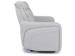 Mor Furniture Reclining Sofas|Sofas|Bowden 2 Power Sofa W/ Drop Down Table In Blanca Light Gray Leather