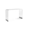 Mor Furniture Sofa & End Tables|Bowie Sofa Table In Clear Acrylic/Brushed Stainless Steel