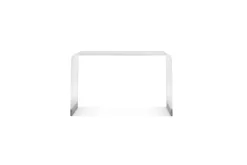 Mor Furniture Sofa & End Tables|Bowie Sofa Table In Clear Acrylic/Brushed Stainless Steel