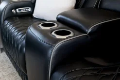 Mor Furniture Reclining Loveseats|Loveseats|Boyington 2 Power Console Loveseat In Gray Leather
