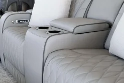 Mor Furniture Reclining Loveseats|Loveseats|Boyington 2 Power Console Loveseat In Gray Leather