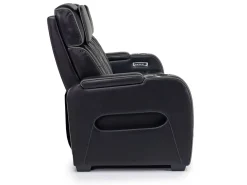 Mor Furniture Reclining Sofas|Sofas|Boyington 2 Power Sofa W/ Drop Down Table In Black Leather
