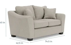 Mor Furniture Loveseats|Brazil Loveseat In Dano Fossil