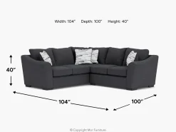 Mor Furniture Sectionals|Brazil Tux Loveseat Sectional, Left Facing - Custom Order